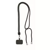 Lanyard 2401E15602, Everestus, 150x0.6 cm, rPET, Negru