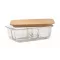 Caserola pentru pranz, 800 ml, 2401E15494, Everestus, 20x14.5x6 cm, Sticla, Transparent