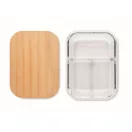 Caserola pentru pranz, 800 ml, 2401E15494, Everestus, 20x14.5x6 cm, Sticla, Transparent