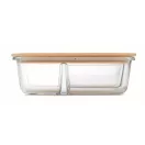 Caserola pentru pranz, 800 ml, 2401E15494, Everestus, 20x14.5x6 cm, Sticla, Transparent