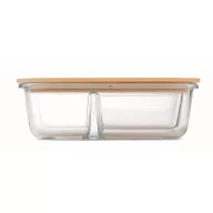   Caserola pentru pranz, 800 ml, 2401E15494, Everestus, 20x14.5x6 cm, Sticla, Transparent