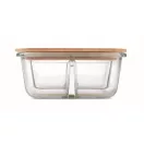 Caserola pentru pranz, 800 ml, 2401E15494, Everestus, 20x14.5x6 cm, Sticla, Transparent