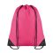 Rucsac cu cordon, poliester, fuchsia