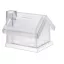 Pusculita din plastic, cu forma de casa, 100x85x90 mm, Everestus, MBP01, transparent