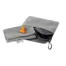 Set perna de calatorie, masca de ochi si dopuri de urechi, Everestus, TS02, pvc, gri