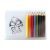 Set de colorat cu 8 creioane, Everestus, 20APR009, lemn, multicolor