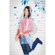 Pelerina ploaie in suport, Plastic, red