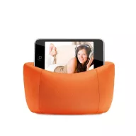   Suport telefon de birou Canapea, Everestus, STT003, microfibra, portocaliu