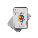 Carti de joc in cutie metalica, Tin, matt silver