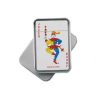 Carti de joc in cutie metalica, Tin, matt silver