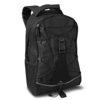   Rucsac cu buzunare laterale din plasa, 600D poliester, Everestus, RU36, negru