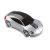 Mouse fara fir in forma masina, Plastic, matt silver