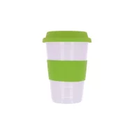   Cana ceramica 400 ml cu capac si manson, Everestus, 20IAN1115, Negru