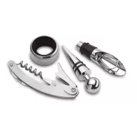   Set vin in cutie metalica, otel inoxidabil, Everestus, AV13, argintiu mat