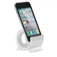   Suport telefon de birou cu strat transparent, Everestus, STT007, plastic, alb