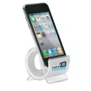 Suport telefon de birou cu strat transparent, Everestus, STT007, plastic, alb