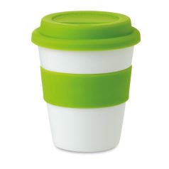   Cana de voiaj 350 ml cu capac din silicon, Everestus, 20IAN2264, Verde, Plastic