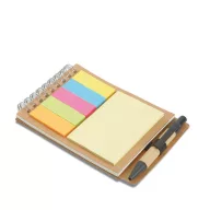 Carnetel cu pix/notite adezive, Paper, beige