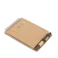 Carnetel cu pix/notite adezive, Paper, beige
