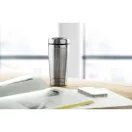 Cana de voiaj 400 ml, capac din polipropilena, Everestus, RE01, otel inoxidabil, argintiu