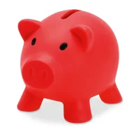   Pusculita porc din pvc si abs, 90x70x70 mm, Everestus, MBP06, plastic, rosu