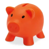   Pusculita porc din pvc si abs, 90x70x70 mm, Everestus, MBP05, plastic, portocaliu