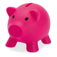   Pusculita porc din pvc si abs, 90x70x70 mm, Everestus, MBP03, plastic, fuchsia
