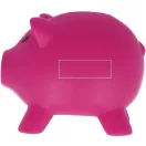Pusculita porc din pvc si abs, 90x70x70 mm, Everestus, MBP03, plastic, fuchsia