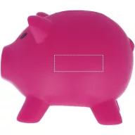   Pusculita porc din pvc si abs, 90x70x70 mm, Everestus, MBP03, plastic, fuchsia