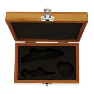   Set vin in cutie de bambus, otel inoxidabil, Everestus, AV11, natur