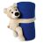 Patura polar cu ursulet 120x80 cm, poliester, Everestus, PA16, albastru