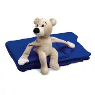   Patura polar cu ursulet 120x80 cm, poliester, Everestus, PA16, albastru