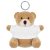 Breloc ursulet, Everestus, KR0151, bumbac, poliester, alb