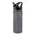 Sticla sport cu pai 600 ml, fara BPA, Everestus, NA03, plastic, transparent, gri