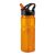 Sticla sport cu pai 600 ml, fara BPA, Everestus, NA05, plastic, transparent, portocaliu