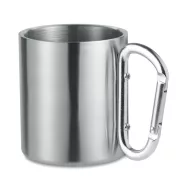 Cana perete dublu si carabina, Stainless steel, matt silver