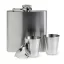 Set sticluta de buzunar cu paharele 175 ml, otel inoxidabil, Everestus, PL1, argintiu mat