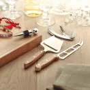 Set de vin si branzeturi, bambus, otel inoxidabil, Everestus, AV8, lemn