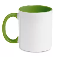   Cana ceramica 300 ml cu maner si interior colorat, Everestus, 20IAN1130, Verde