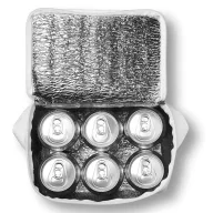   Geanta termoizolanta pentru 6 doze, poliester, Everestus, AGTF70, alb