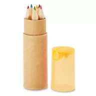 6 creioane in tub, Wood, transparent orange
