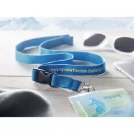   Lanyard cu agatatoare metalica, 2x89 cm, Everestus, 20SEP1351, Poliester, Turcoaz