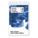 Suport ecuson, 7.5x12.5 cm, Everestus, 20SEP1283, PVC, Transparent