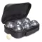 Joc cu 6 bile metalice, in husa, 22x6x15 cm, Poliester 600D, Metal, Everestus, JD1, negru