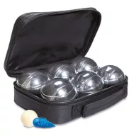   Joc cu 6 bile metalice, in husa, 22x6x15 cm, Poliester 600D, Metal, Everestus, JD1, negru