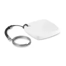 Breloc cu dispozitiv anti pierdere, Everestus, KR0318, plastic, alb