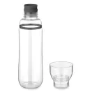 Sticla apa 700 ml, fara scurgeri, pahar inclus, fara BPA, Everestus, TR01, tritan, negru