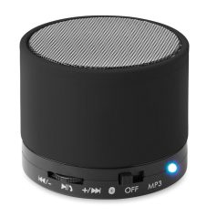 Boxa rotunda Bluetooth, materiale multiple, black