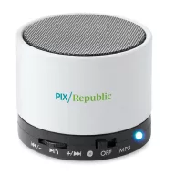 Boxa rotunda Bluetooth, materiale multiple, white