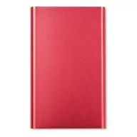 Baterie externa de 4000 mAh pl, aluminiu, red